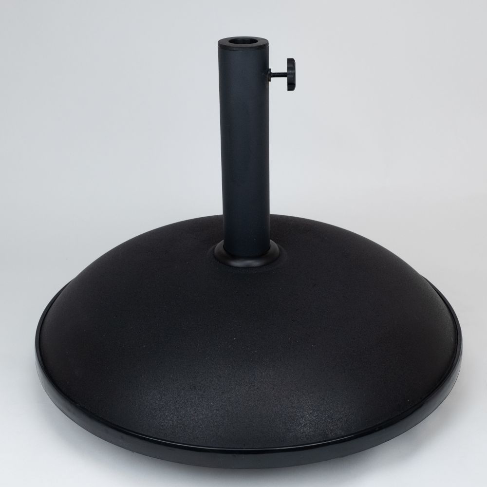 Fiberbuilt Umbrellas & Cushions CB26K 155 lb Black Concrete Base Fits up to 2.5" Diameter Umbrella Poles
